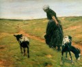 mujer con cabras Max Liebermann Impresionismo alemán